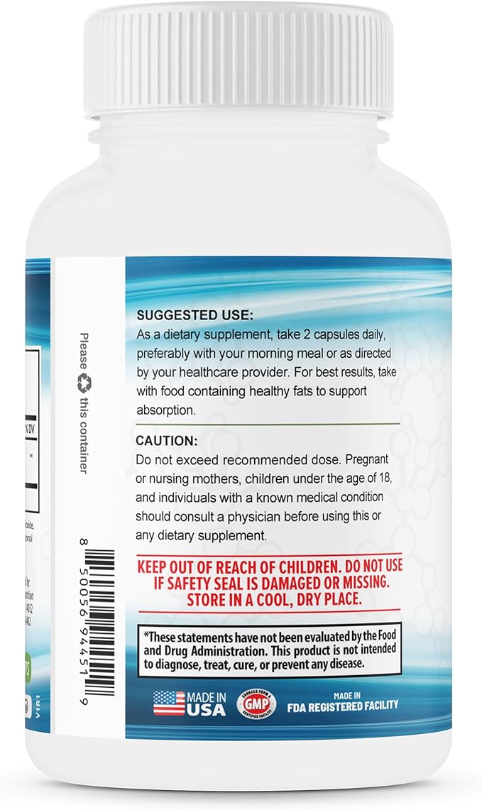 NMNH Dihydronicotinamide Mononucleotide 1000mg – NMNH Supplement with Sunflower Lecithin Liposomal Delivery Matrix for Enhanced Absorption – 120 Capsules (60 Servings) – NAD+ Support