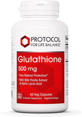 PROTOCOL FOR LIFE BALANCE Glutathione 500mg - Milk Thistle and Alpha-Lipoic Acid - 60 Veg Caps