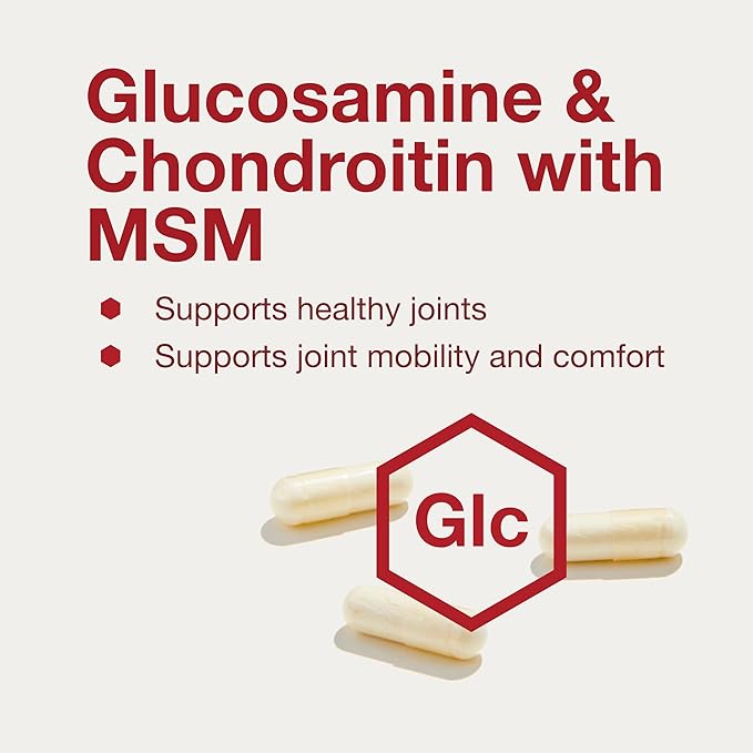 PROTOCOL FOR LIFE BALANCE Glucosamine &amp Chondroitin with MSM - Joint Support* - Chondroitin MSM Supplement - Non-GMO &amp Dairy Free - 180 Veg Caps