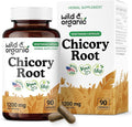 Wild &amp Organic Chicory Root Capsules - 1200 mg of Chicory Root Powder per Serving - Digestive &amp Gut Support - Inulin Fiber Prebiotic Supplement - Non-GMO Vegan Inulin Capsules - 90 Count