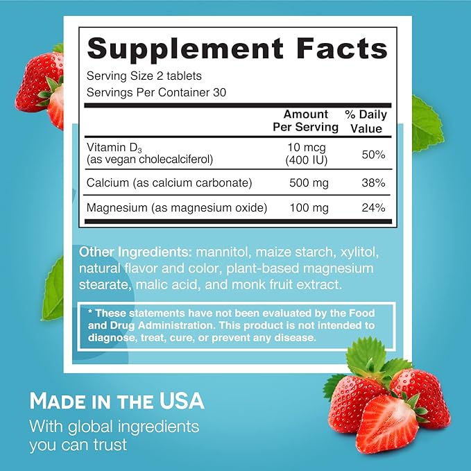 EZ Melts Calcium and Magnesium Supplement and Multivitamin with Iron Bundle Sugar Free 1 Month Supply