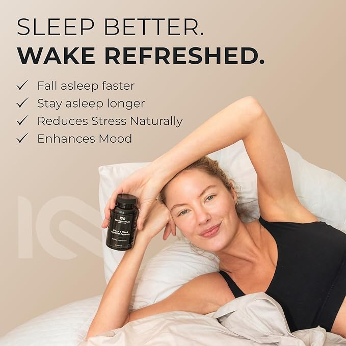 Centenarius Nutrition Sleep and Mood Formula with L-Theanine 5-HTP PharmaGABA + More for Sleep + Enhanced Mood &amp Stress Levels (60 Count)