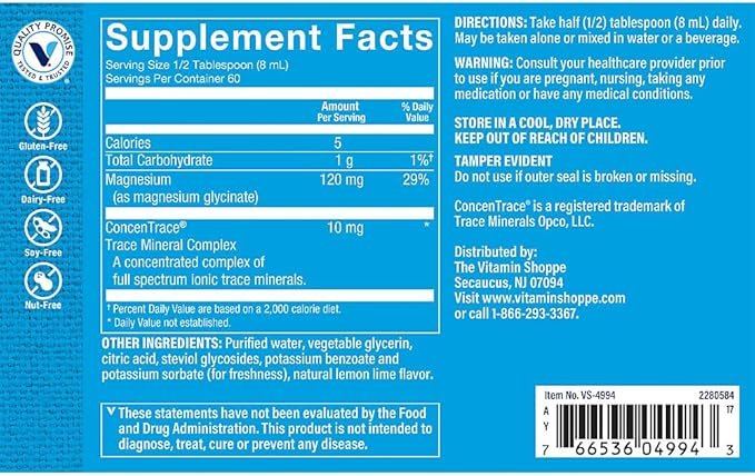 The Vitamin Shoppe Magnesium Glycinate - Muscle Relaxation Bone Health &amp Calm Support Gentle on Stomach