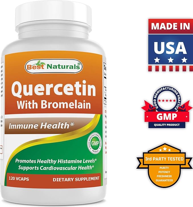 Best Naturals Alpha Lipoic Acid 600 mg &amp Quercetin with Bromelain