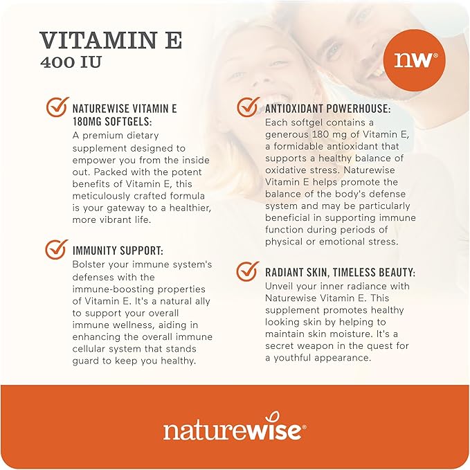 NatureWise Vitamin D3 5000IU (125mg) 360 Count + Vitamin E 400 IU (180mg DL-Alpha) 120 Count - Bundle for Immune Bone Heart Health Support - Gluten Free Non-GMO Halal Gelatin