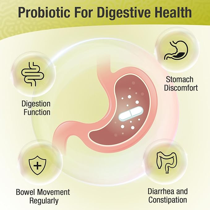 Ascuoli Probiotics for Women &amp Men - 300 Billion CFU 24 Strains Probiotics + 15 Organic Herbs Blend Daily Probiotic for Digestive Health Immune Gut Bloating - 60 Capsule