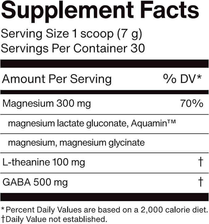 mellö Magnesium Supplement Superblend Powder - Magnesium Glycinate with L-Theanine GABA and 70 Trace Minerals - Supports Sleep Relaxation Balanced Energy - Unflavored 30 Servings