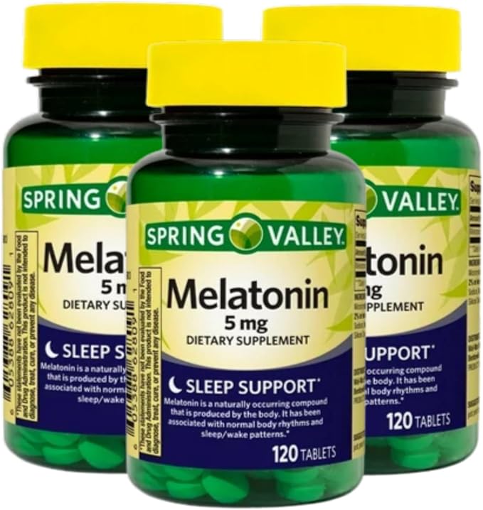 Melatonin 5mg – 120 Tablets Extended Release Melatonin Time Release Formula Vegetarian Melatonin Supplement 5 mg Melatonin Tablets with Clean Formula (Pack of 3)