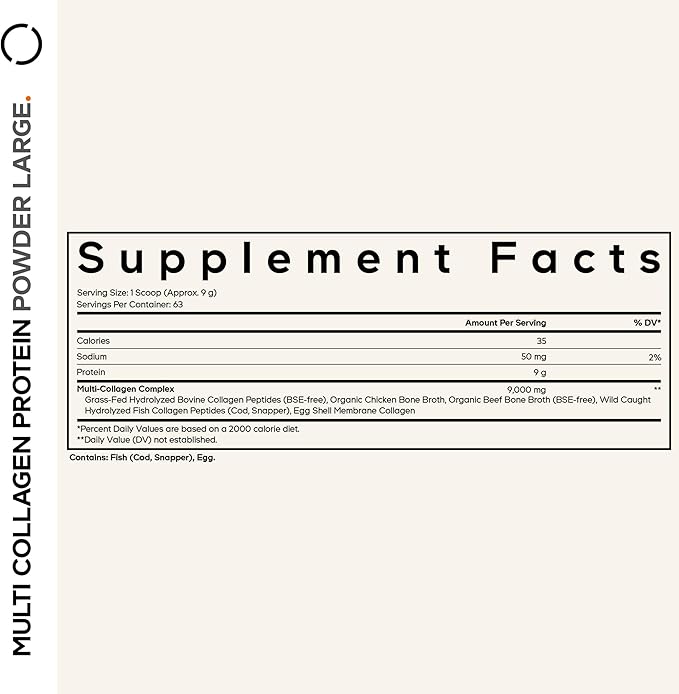 Codeage Multi Collagen Protein Powder Peptides Hydrolyzed Collagen for Women &amp Men Collagen Supplements Grass Fed Bone Broth 2-Month Supply Unflavored Type 1 2 3 5 &amp 10 Non-GMO - 20