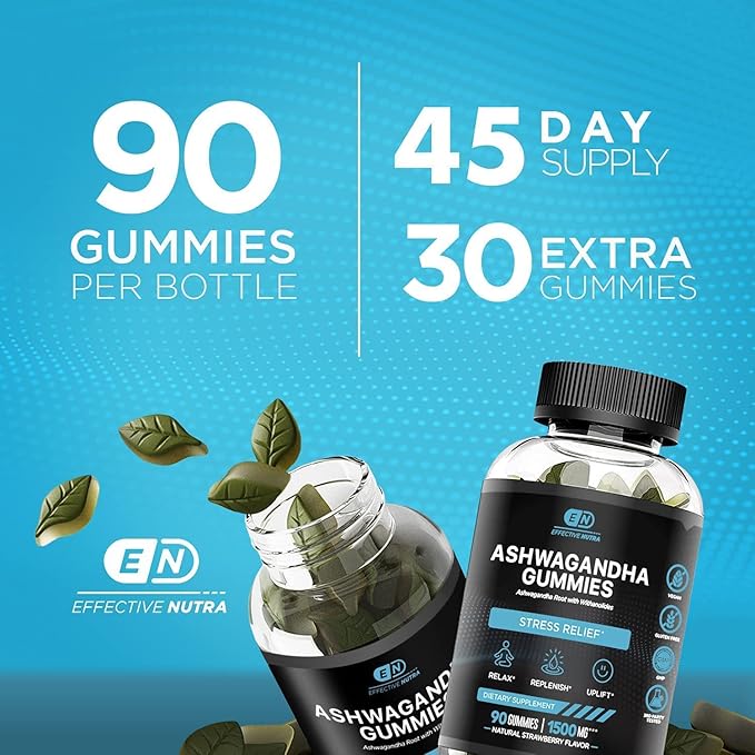 EFFECTIVE NUTRA Ashwagandha Gummies &amp Saffron Gummies