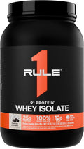 Rule 1 R1 Protein Whey Isolate - with 25g Protein &amp 6g BCAA Exclusively from Isolated &amp Hydrolyzed Sources for Workout Recovery (2 Pounds* Cookies &amp Crème)