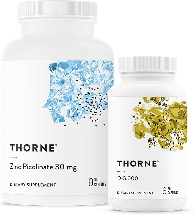 THORNE - Wellness Essentials - Zinc &amp Vitamin D3 Combo for Immune and Bone Support - 60 to 180 Servings
