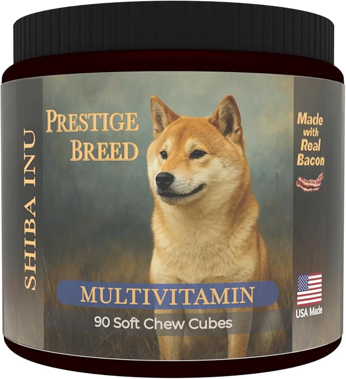 Shiba Inu Multivitamins 90 Count Made in The USA with Real Bacon