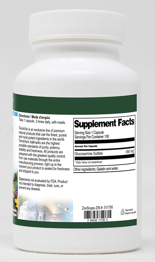 Glucosamine Sulfate - 450 mg (100 Capsules ZIN: 511795)