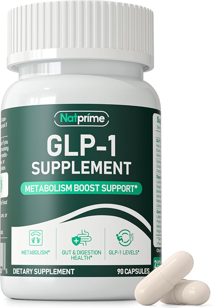 GLP-1 Supplement for Women &amp Men - Natural GLP 1 Support Glp Activate Glp1 Booster for Appetite Suppressant Immune Gut Metabolism Energy GLP-1 Levels &amp Overall Health - 90 Capsules