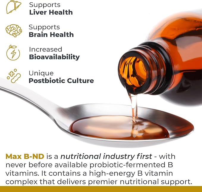 Premier Research Labs Max B-ND Liquid Vitamin - B-Complex for Liver &amp Brain Health - Sublingual Drops for Energy Immune &amp Adrenal Support - 2 fl oz - Thiamin B12 B6 &amp More - for Men Wo