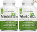 Herbal Nutrition Organic Ashwagandha 120 Vegan Capsules Withania somnifera Root Powder Traditional Ayurvedic Herb for Balance Calm &amp Daily Wellness Non-GMO Plant-Based Tested for Quality