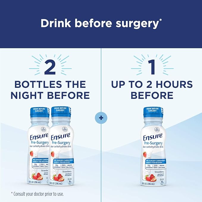 Ensure Pre-Surgery Clear Carbohydrate Drink Strawberry 10 fl oz 4 Count