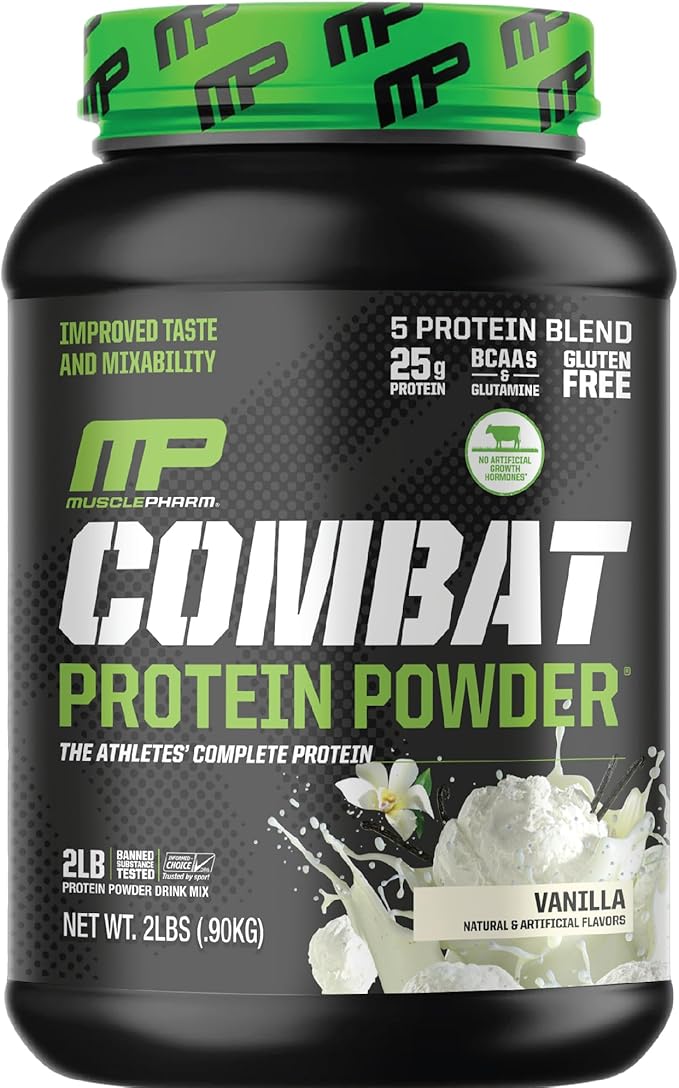 Muscle Pharm Combat Protein 2lb Vanilla and Combat Chocolate Peanut Butter Cup Sport Bars