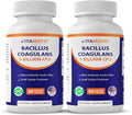 Vitamatic Bacillus Coagulans Shelf Stable Probiotic Supplement - Promote GI Digestive Health - 60 Vegetable Capsules - Survives Stomach Acids- 2 Pack