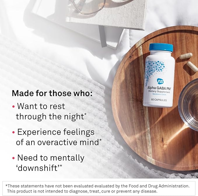 NeuroScience Stress Response &amp Sleep Set - Alpha GABA PM + Calm CP with Melatonin L-theanine Banaba Leaf &amp More (2 Products 60 Count Each)