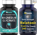 Sleep Tight Bundle: Magnesium Glycinate &amp Melatonin