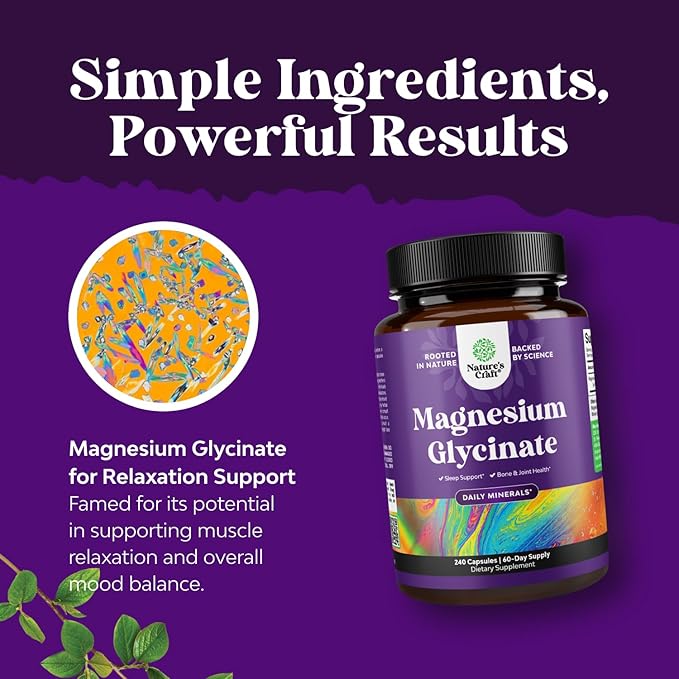 Bundle of Pure Magnesium Glycinate Supplement 400mg Per Serving for Mood Sleep &amp Relaxation Support and Vitamin D3 Gummies for Daily Wellness with 2000IU per Serving Bone Muscle &amp Immune Suppo