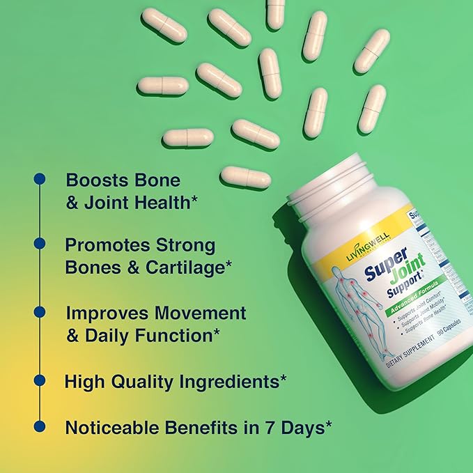 HEAL-N-SOOTHE &amp Super Joint Support Supplements Bundle- Proteolytic Enzymes (Bromelain &amp Papain) Glucosamine MSM &amp Turmeric for Strong Joints Flexibility &amp Body Wellness – 180 Caps