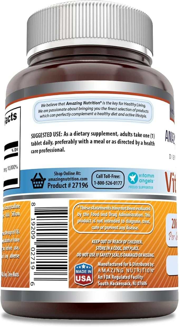 Amazing Formulas Vitamin B6 Pyridoxine 200mg 100 Tablets Supplement | Non-GMO | Gluten Free | Made in USA (Pack of 2)