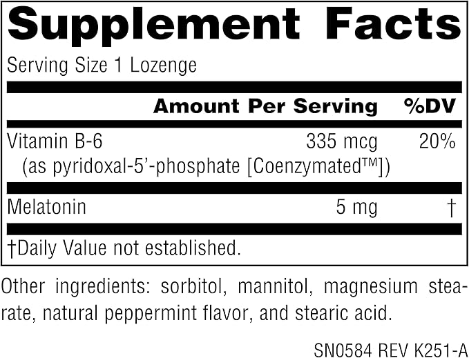 Source Naturals Melatonin Helps Promote Sleep* - 5 mg - 200 Peppermint Flavored Lozenges
