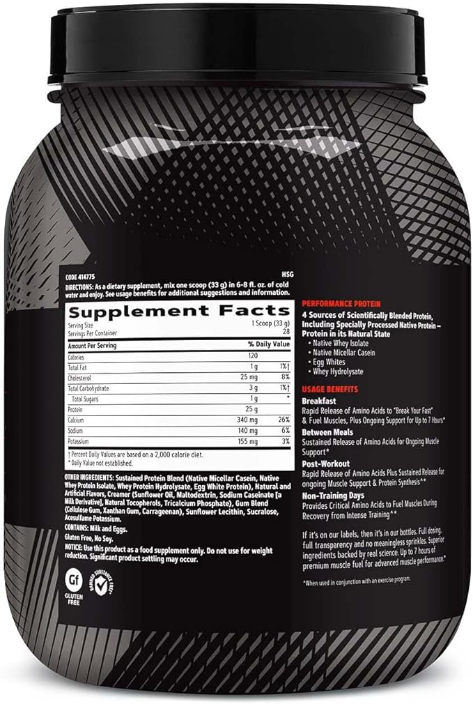 GNC AMP Sustained Protein Blend - Cinnamon Toast (28 Servings)