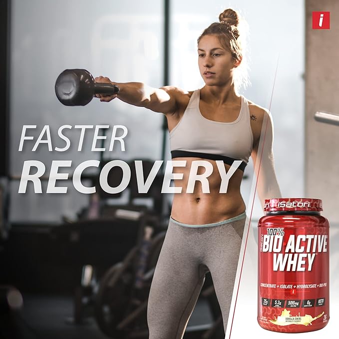 iSatori Bio-GRO Vanilla Ice Cream (60 Servings) &amp Bio-Active Whey Protein Powder Unflavored (30 Servings)