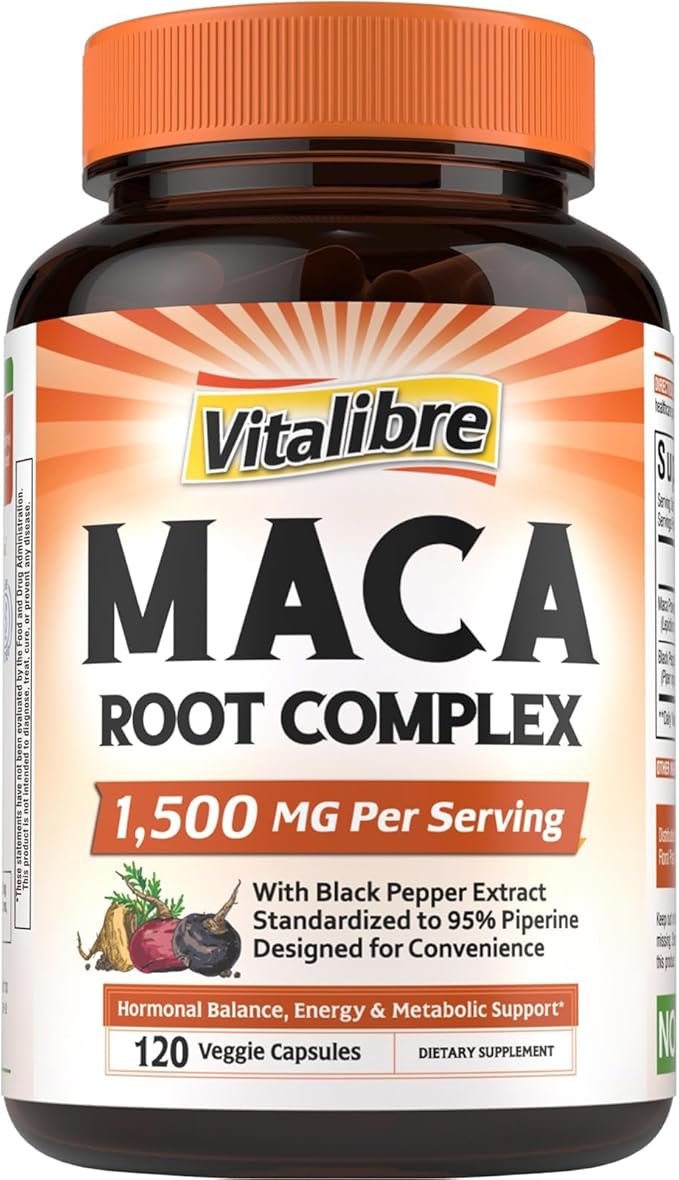 10 in 1 Magnesium Complex 420mg 240 Vegan Capsules and Maca Root Capsules 1500mg 120 Capsules Bundle Non-GMO