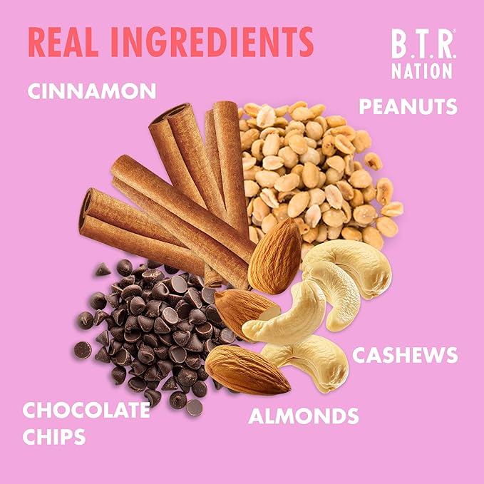 B.T.R. Nation Superfood Keto Protein Bar - Plant Based Vegan Protein | (12 Pack) Variety Pack | Low Carb Food Low Calorie Gluten Free No Sugar Alcohols Boosted with Superfoods