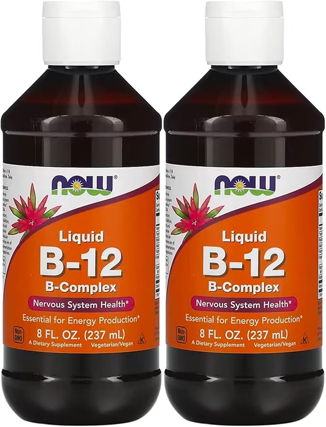 NOW Foods Vitamin B-12 Liquid 8oz (Pack of 2)