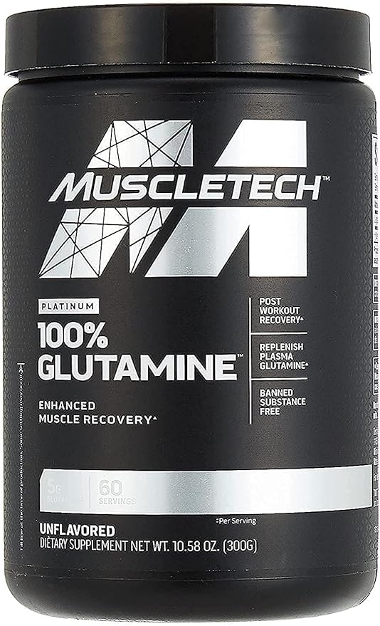 Muscletech Whey Protein Powder Nitro-Tech Whey Protein Isolate &amp Glutamine Powder 100% Pure L Glutamine Powder | Post Workout Recovery Drink | L-Glutamine Powder