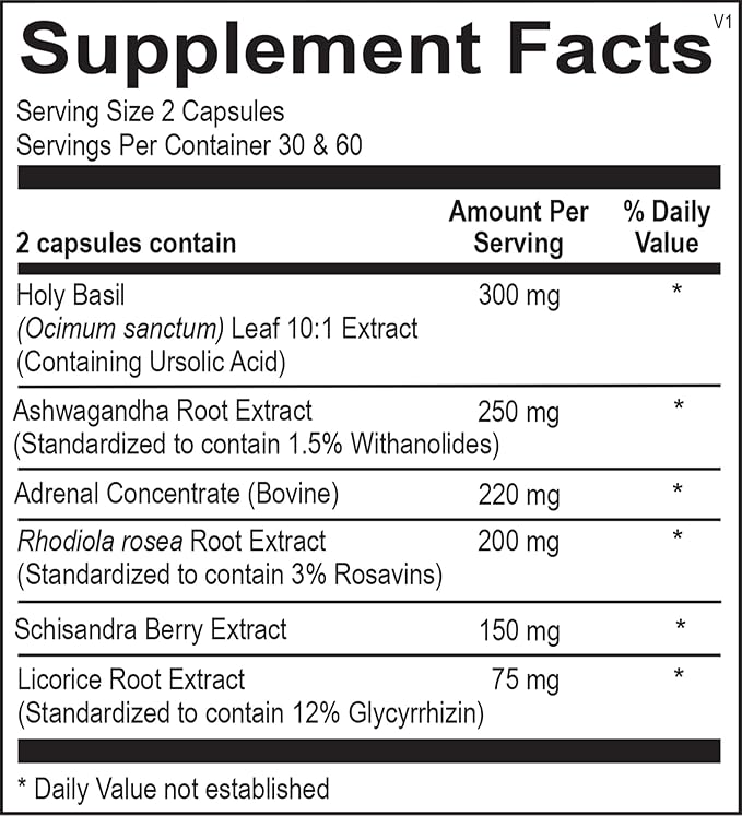 Dart Plus Dietary Supplement | Adaptogenic Adrenal Support Formula with Holy Basil Ashwagandha Rhodiola Licorice Root for Stress Energy Focus and Hormone Balance (60 Capsules)