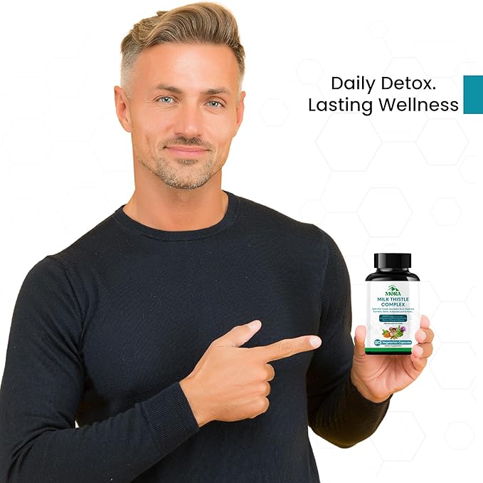 Well Being Mora Milk Thistle Complex I 15-in-1 Potent Blend Advance Formula with Beetroot Turmeric &amp Garlic I Supports Digestion Detox &amp Overall Vitality I 90 Vegan Supplement for Men &amp