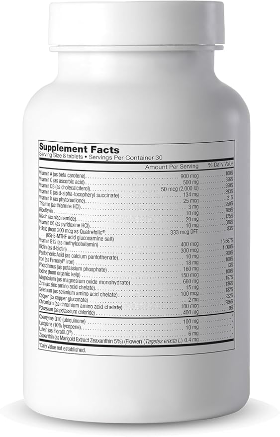 Cooper Complete - Original Comprehensive Multivitamin with Iron - Daily Multivitamin and Mineral Supplement - 240 Tablets per Bottle. Pack of 3