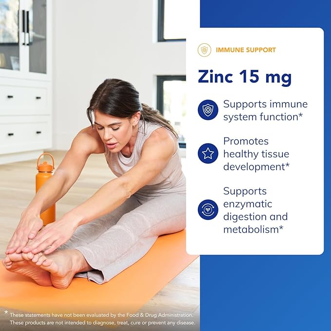 Pure Encapsulations Zinc 15 mg - Zinc Picolinate Supplement for Immune System Support Growth &amp Development - for Wound Healing - 180 Capsules