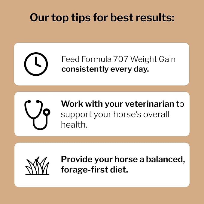 Formula 707 Weight Gain Equine Supplement Daily Fresh Packs 28 Day Supply - Palatable Calorie-Rich Nutritional Support for Hard-to-Keep and Senior Horses