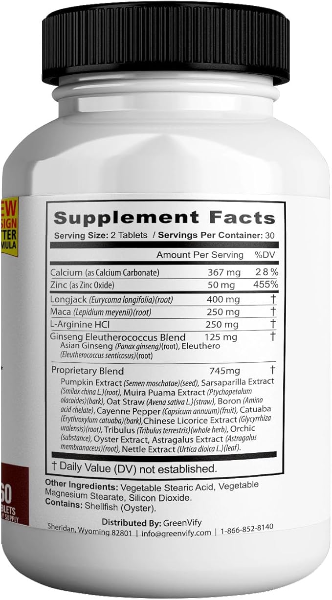 Boost Up Max Male Health Supplement – with Calcium Zinc &amp Proprietary Blend for Vitality &amp Strength 180 Capsules (3 Pack)