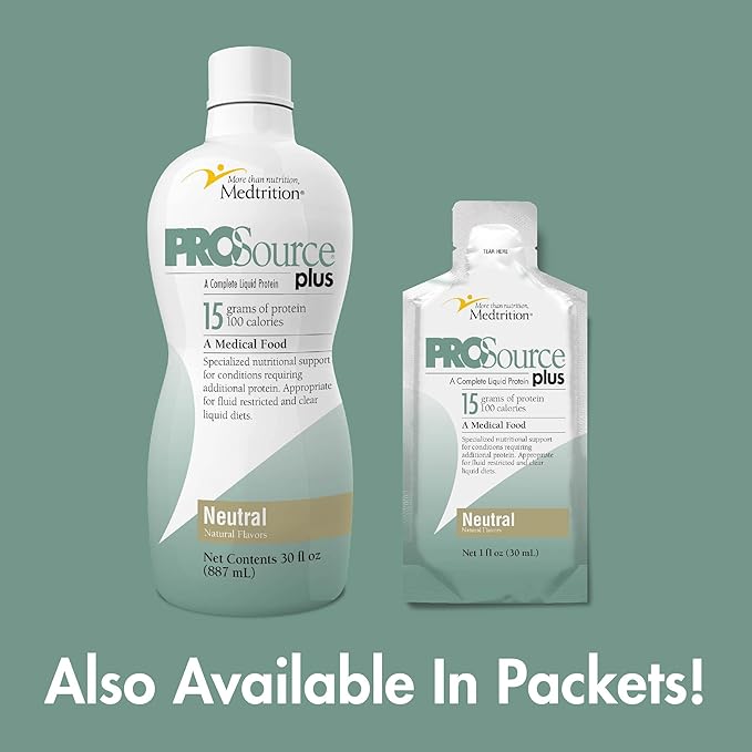 Liquid Collagen peptides Type I III 15 Grams Protein per oz. | Plus Neutral Bottles 4 Pack Medtrition|