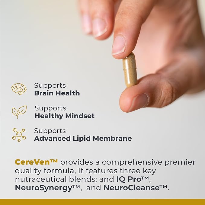 Premier Research Labs CereVen - Herbal Brain Supplement for Memory &amp Focus Featuring Rhodiola Rosea Rhodiola Rosea Supplement for Brain Health Support - 60 Vegetarian Capsules (Pack of 2)