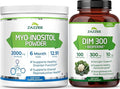 Zazzee Dim Supplement for Women and Myo Inositol Powder | 300mg Dim for Women Plus Myo Inositol Supplement | Female Fertility Support Bundle