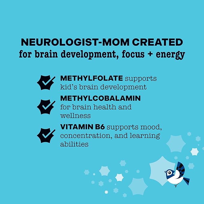 Best Nest Wellness Multi Plus Gummies - Brain Health Support Supplement with Methylated Vitamins - Chewable Multivitamin for Kids - Aids Healthy Energy &amp Immune Function - Raspberry 60 Gummies