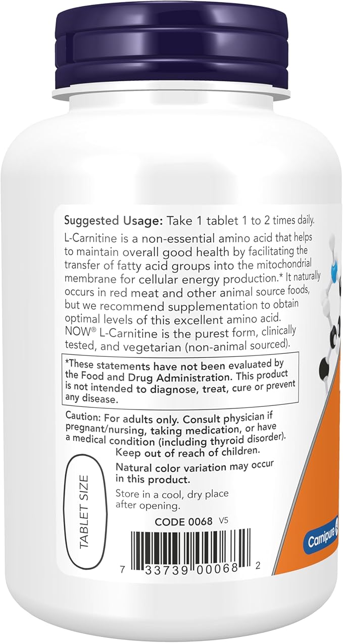 NOW Foods: L-Carnitine Fitness Support 1000mg 100 tabs