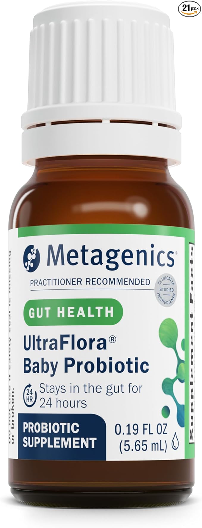 Metagenics UltraFlora Baby Probiotic - Baby Probiotic Drop - for Babies &amp Young Children - Kids Probiotics - with Bifidobacterium Animalis SSP. Lactis &amp Lactobacillus Rhamnosus GG - 0.19 fl oz