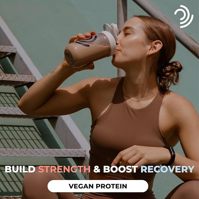 Vegan Protein Powder Pea &amp Brown Rice Protein Low Carb Vegan Friendly Gluten Lactose &amp Soy Free Sugar Free Clean Nutrition No Bloating Chocolate - Naturally Flavored