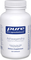 Pure Encapsulations Ashwagandha - 500 mg Ashwagandha Extract - Metabolism &amp Stress Support - Immune Support - GMO Free &amp Vegan - 120 Capsules